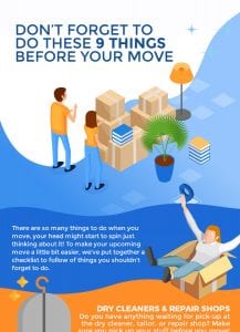 Don’t Forget to Do These 9 Things Before Your Move [infographic]